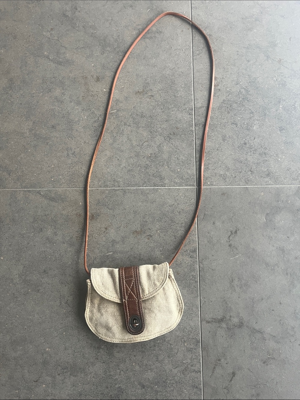 Banana Republic Limited Edition Linen and Leather Crossbody Bag NWT